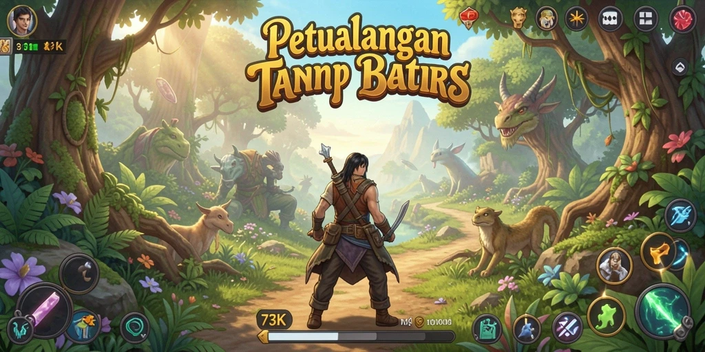 Tampilan gameplay 73K yang seru dan menantang.