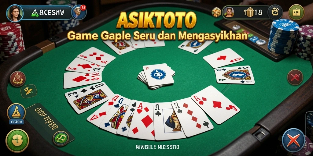 Tampilan gameplay Gaple yang seru dan interaktif di ASIKTOTO.