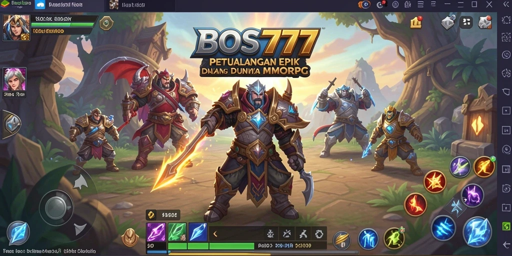 Tangkapan layar menunjukkan aksi seru dalam BOS777 MMORPG.