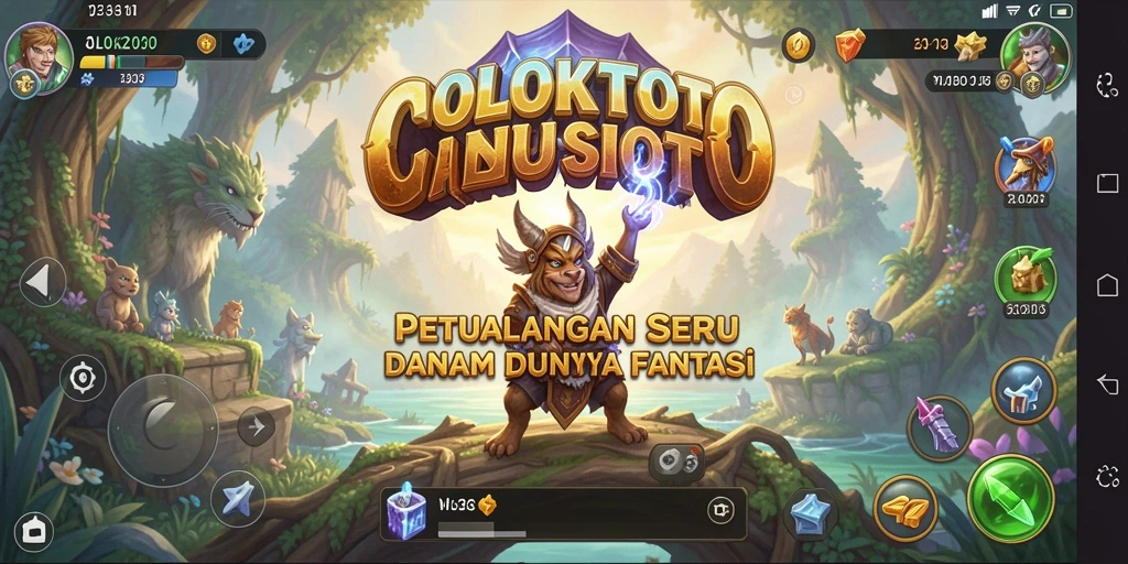 Tampilan gameplay menakjubkan di COLOKTOTO yang menggambarkan petualangan seru.