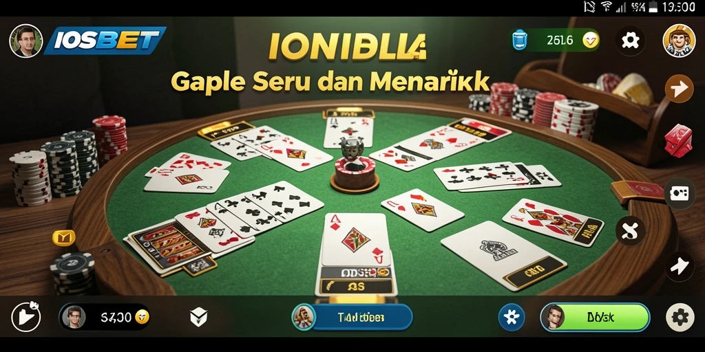 Tampilan gameplay Gaple yang seru dan menarik dalam IOSBET.