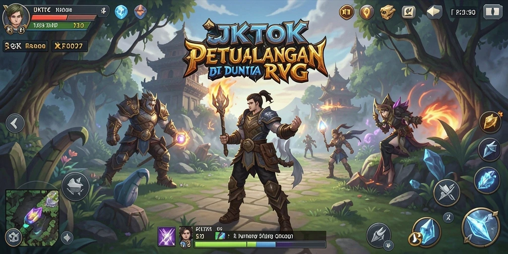 Tampilan gameplay menarik dari JKTOK yang menampilkan pertarungan RPG.