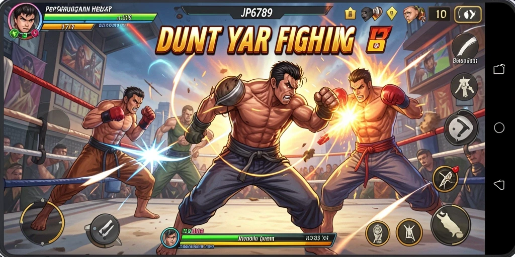 Gameplay Fighting seru dari JP6789 dengan pertarungan epik dan karakter unik.