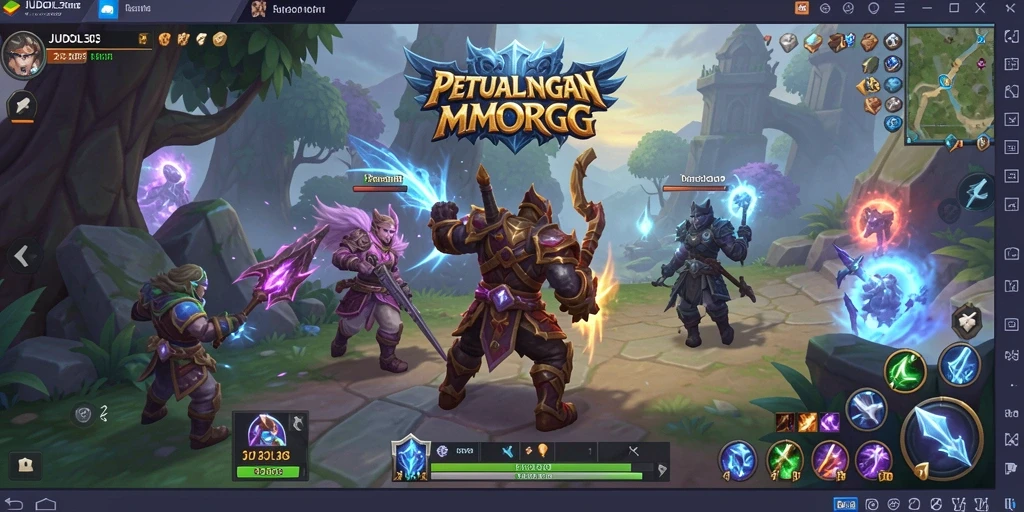 Tampilan gameplay seru dan mendalam di JUDOL303 MMORPG.
