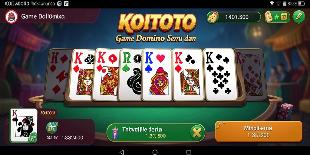 Screenshot utama KOITOTO menampilkan momen seru permainan domino.