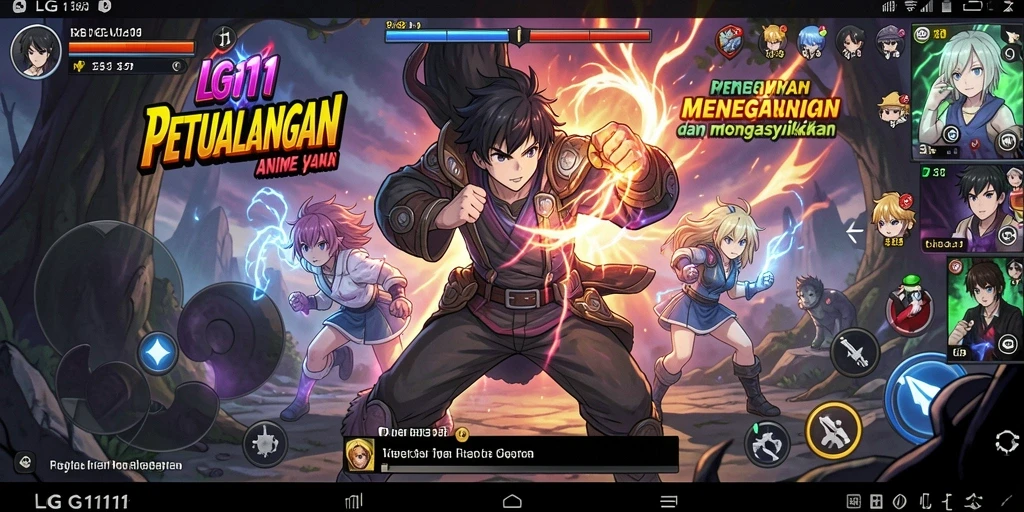Tampilan gameplay LG111 yang memukau dengan aksi karakter Anime.