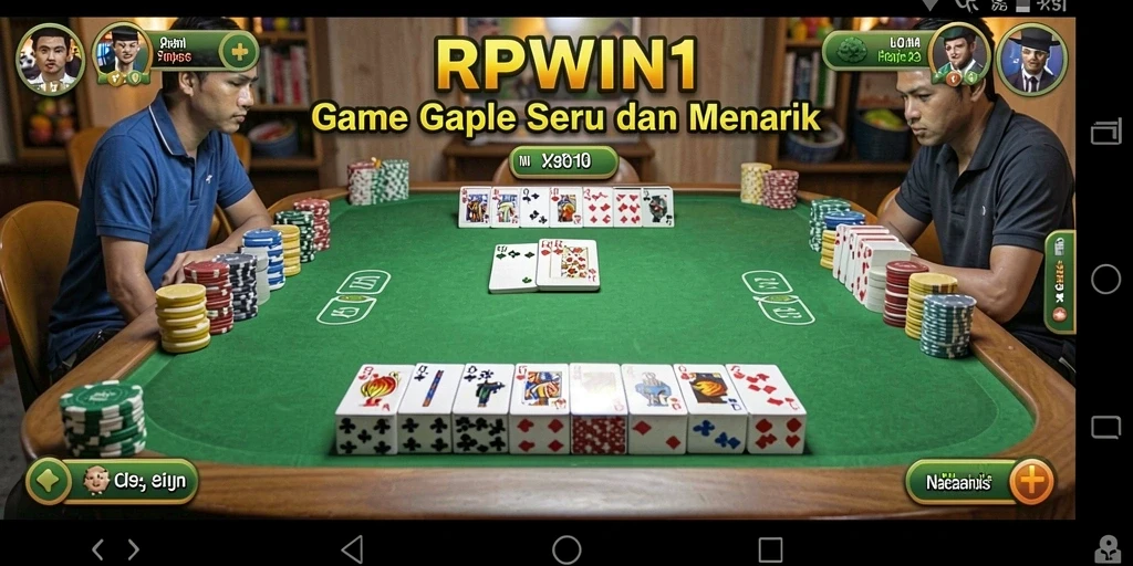 Tampilan menarik dari gameplay Gaple RPWIN1 yang seru.