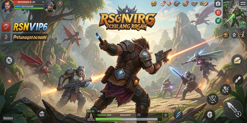 Tampilan gameplay menakjubkan dari RSNVIP6 dalam aksi ARPG.