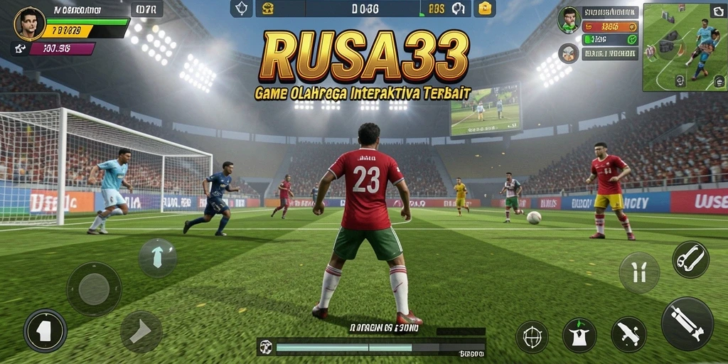 Tampilan gameplay RUSA33 yang mendebarkan dengan aksi olahraga nyata.