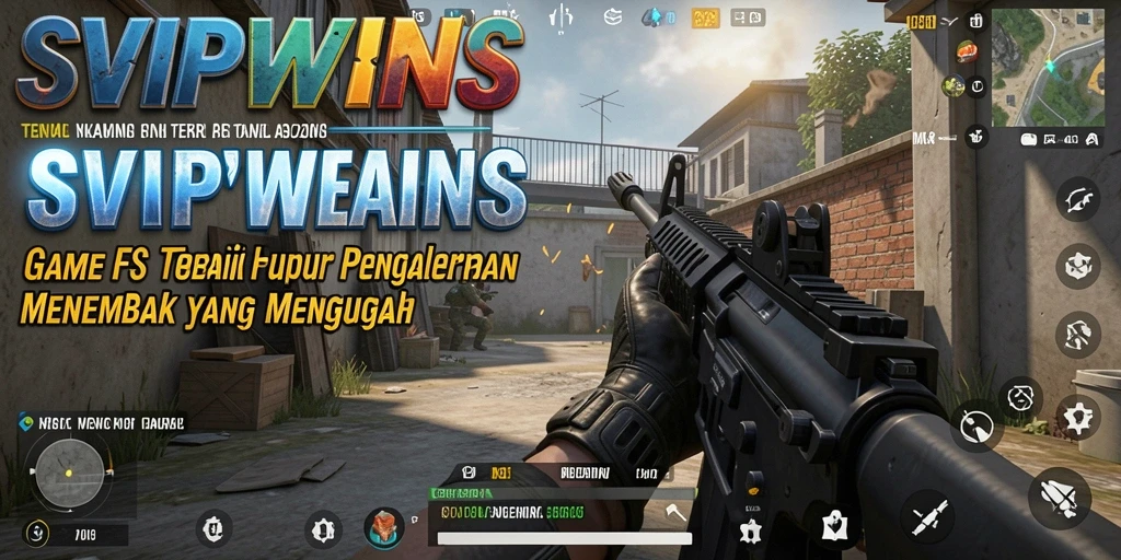 Screenshot SVIPWINS menampilkan aksi menembak yang mendebarkan dan intens.