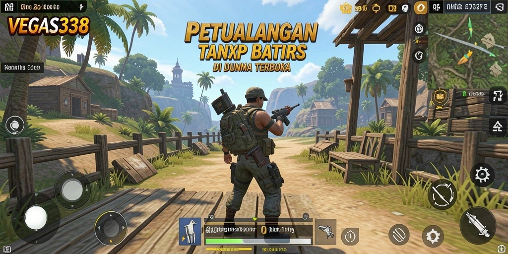Tampilan gameplay menarik dari VEGAS338 dalam dunia terbuka yang luas.